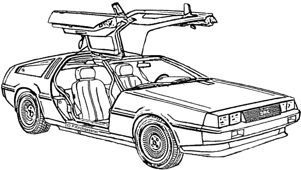 DeLorean DMC12 drawing Information